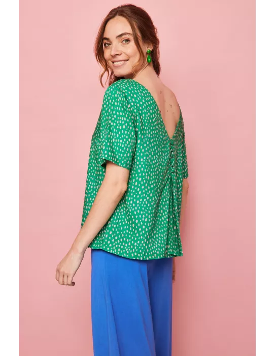 Camisa Smile Cima Verde Reversible