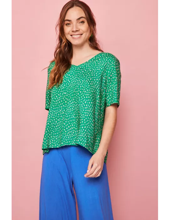 Camisa Smile Cima Verde Reversible