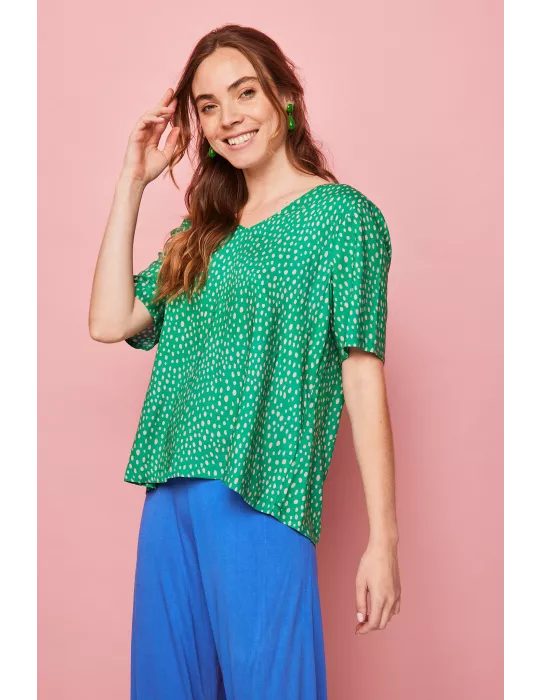 Camisa Smile Cima Verde Reversible
