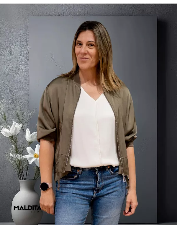 Bomber Kaki bolsillos