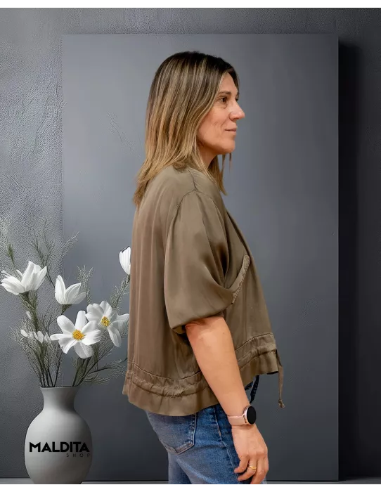 Bomber Kaki bolsillos