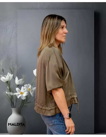 Bomber Kaki bolsillos