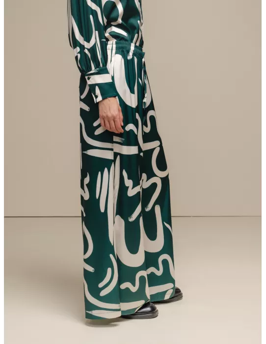 Pantalón Satinado SMF Verde