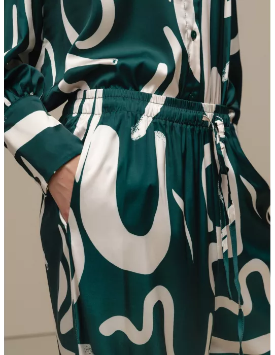 Pantalón Satinado SMF Verde