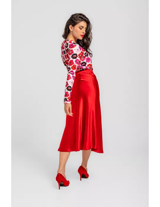 Falda Midi Lolina Evase Pantone