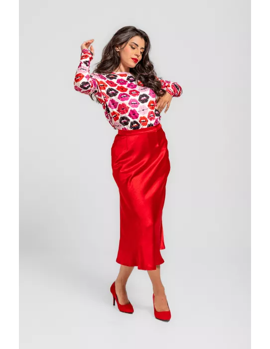 Falda Midi Lolina Evase Pantone