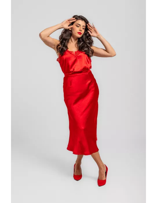 Falda Midi Lolina Evase Pantone