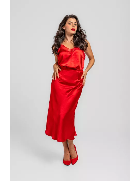 Falda Midi Lolina Evase Pantone