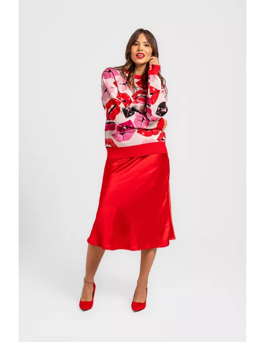 Falda Midi Lolina Evase Pantone