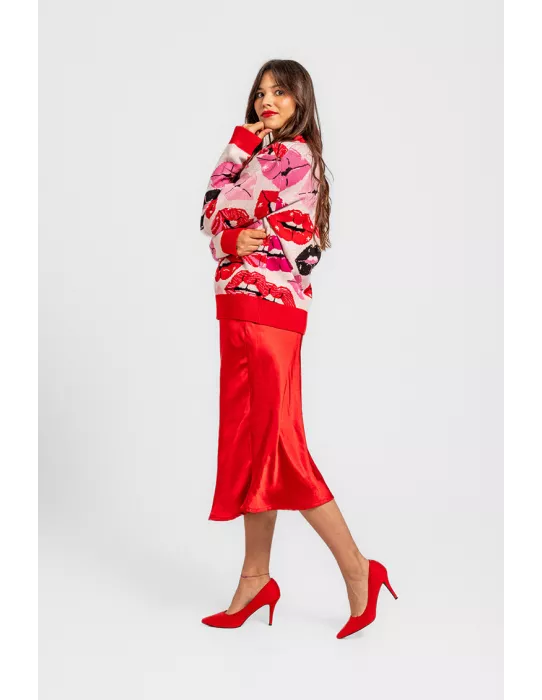 Falda Midi Lolina Evase Pantone