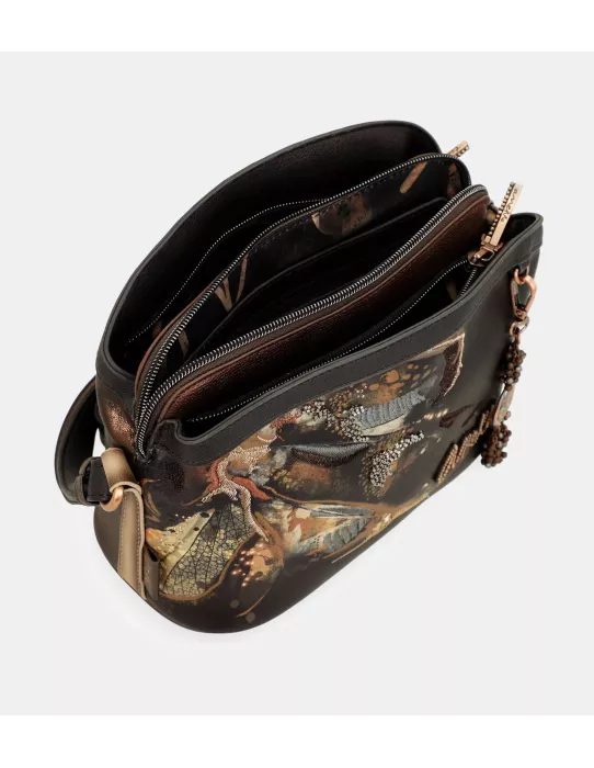 Bandolera 3 compartimentos Anekke Wings | Diseño Amazonia 25cm
