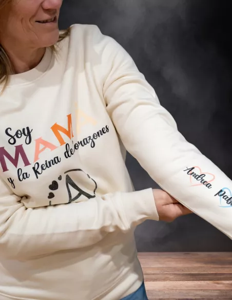 Sudadera Personalizable Soy Mama y Reina