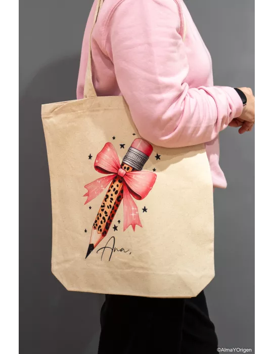 Totebag Personalizable Lápiz Coquette
