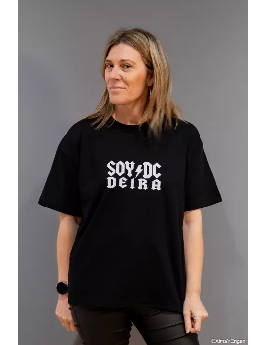 Camiseta Unisex Negra Personalizada SOY DC deira