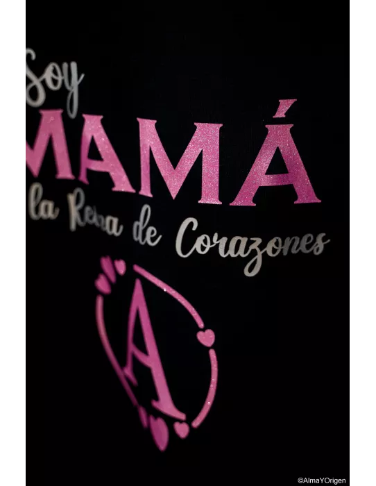 Sudadera Oversize Glitter Soy Mamá Y Reina