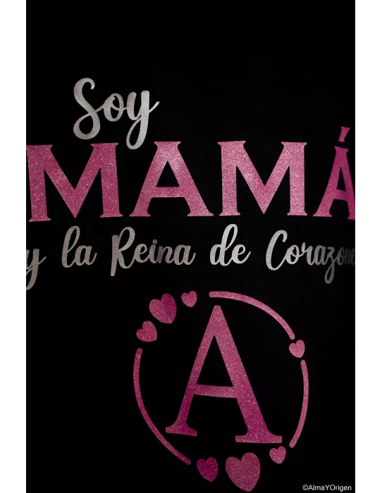 Sudadera Oversize Glitter Soy Mamá Y Reina