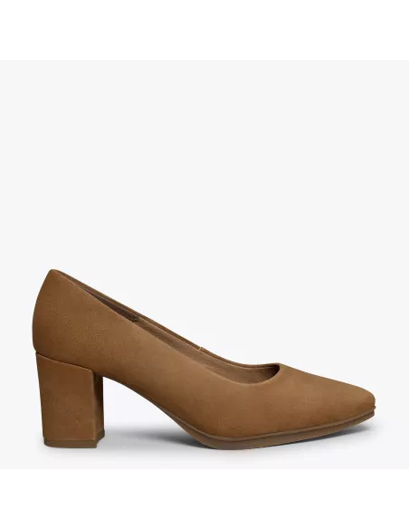 Zapatos URBAN de tacón medio camel