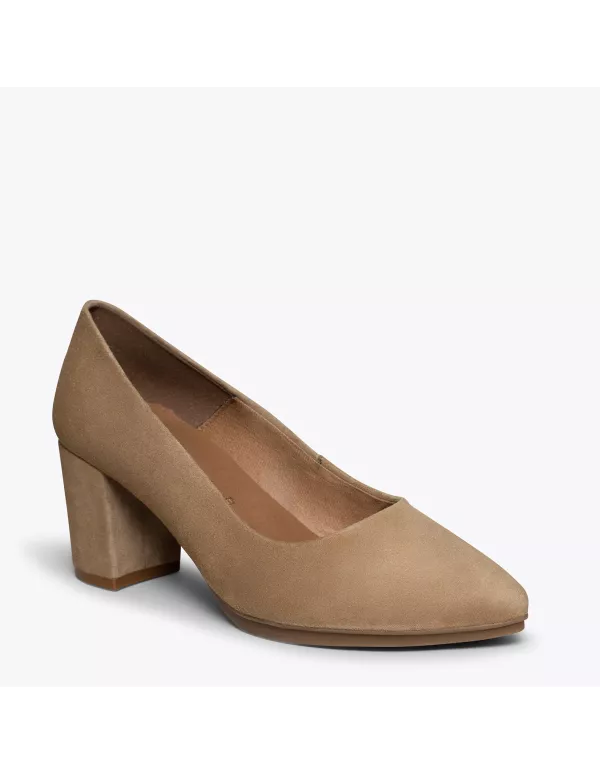 Zapatos URBAN de tacón medio beige 2