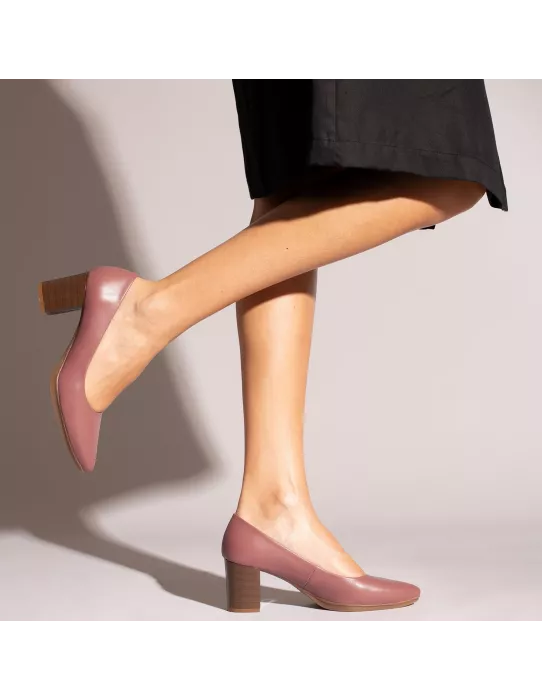 Zapatos URBAN SALÓN maquillaje con tacón madera