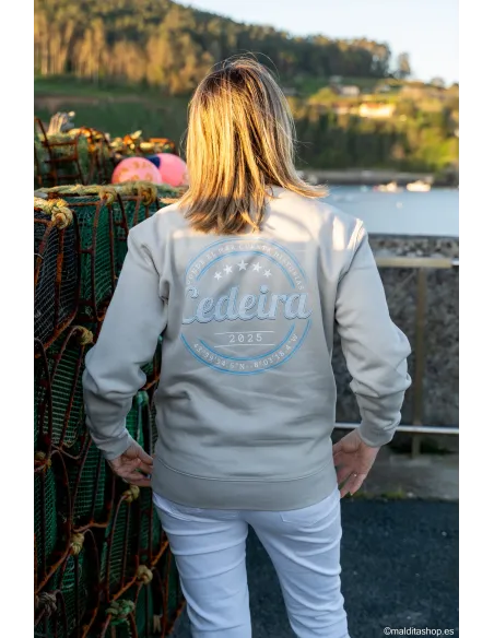 Sudadera Unisex Cedeira '25 gris personalizable
