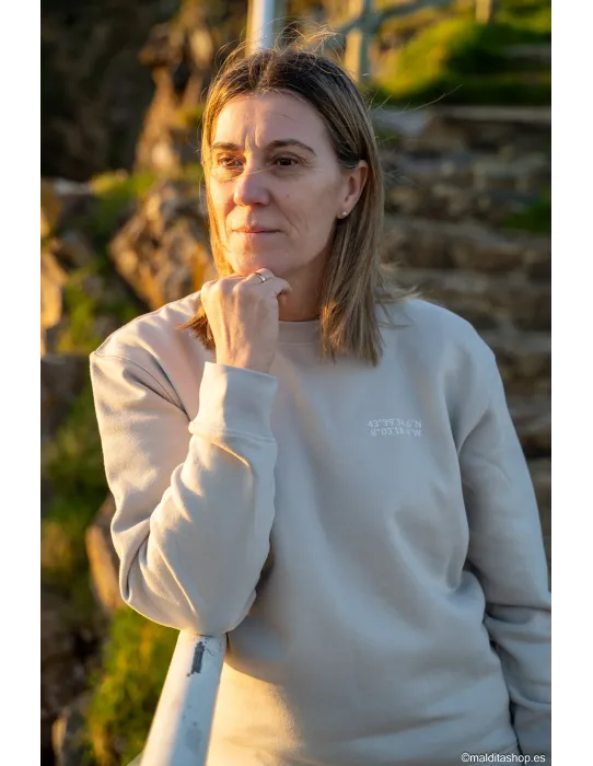 Sudadera Unisex Cedeira '25 gris personalizable
