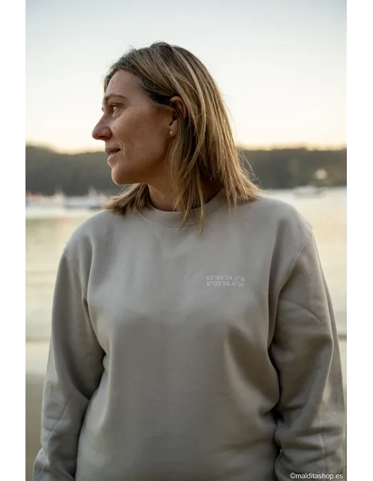 Sudadera Unisex Cedeira '25 gris personalizable
