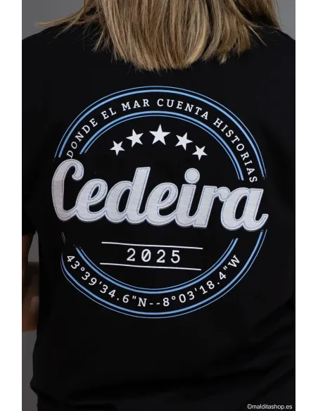 Camiseta Unisex Cedeira '25 negra (personalizable)