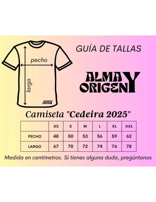 Camiseta Unisex Cedeira '25 negra (personalizable)