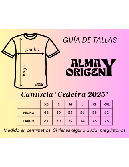 Camiseta Unisex Cedeira '25 negra (personalizable)