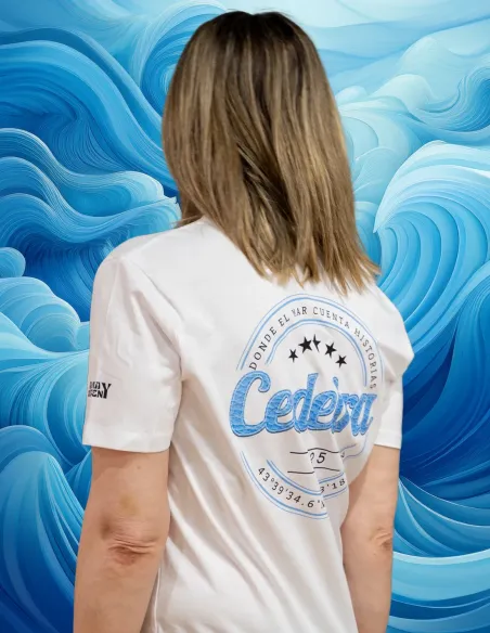 Camiseta Unisex Cedeira '25 blanca (personalizable)