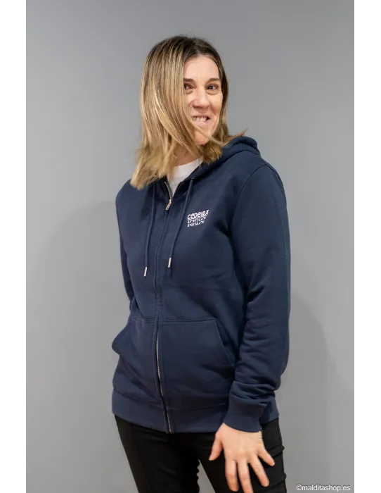 Sudadera cremallera Unisex capucha Mapa Costa de Cedeira