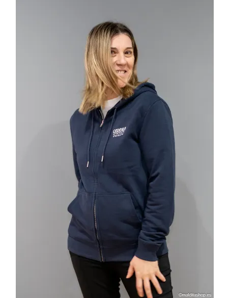 Sudadera cremallera Unisex capucha Mapa Costa de Cedeira