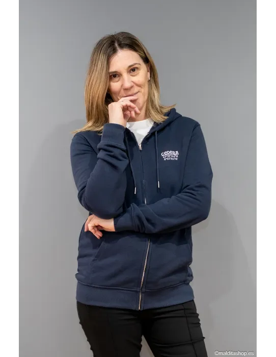 Sudadera cremallera Unisex capucha Mapa Costa de Cedeira