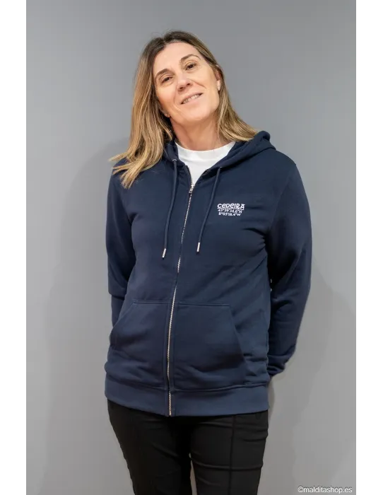 Sudadera cremallera Unisex capucha Mapa Costa de Cedeira