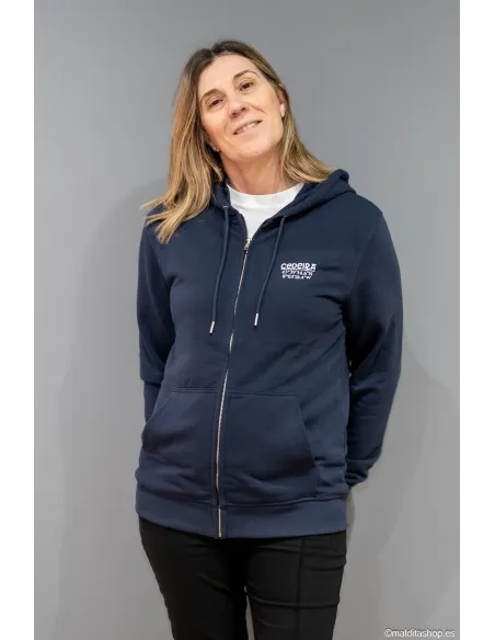 Sudadera cremallera Unisex capucha Mapa Costa de Cedeira