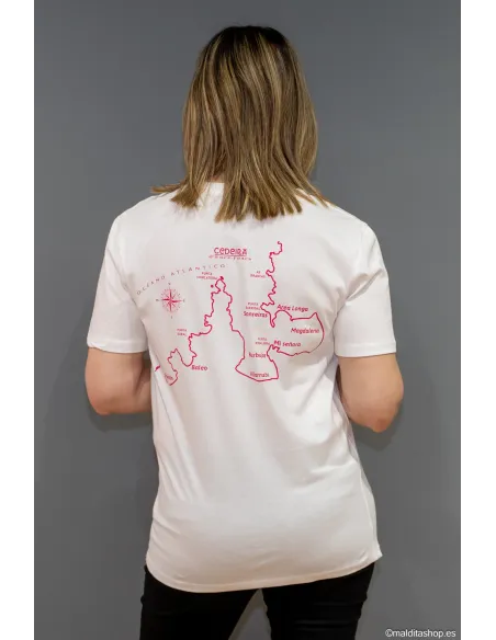 Camiseta Unisex Mapa Costa de Cedeira