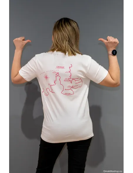 Camiseta Unisex Mapa Costa de Cedeira