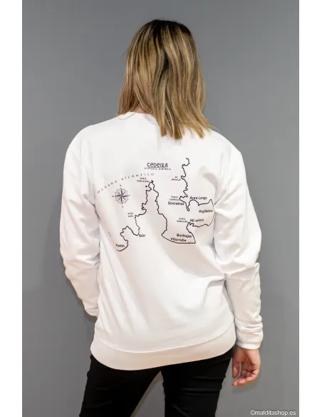 Sudadera Unisex Mapa Costa de Cedeira