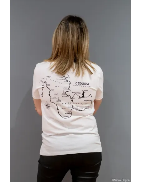 Camiseta Unisex Blanca Ría de Cedeira