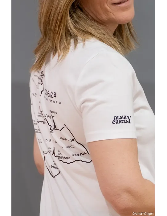 Camiseta Unisex Blanca Ría de Cedeira