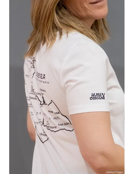 Camiseta Unisex Blanca Ría de Cedeira