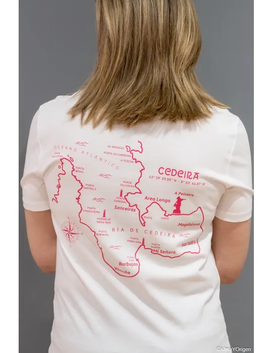 Camiseta Unisex Blanca Ría de Cedeira