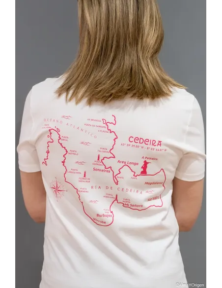 Camiseta Unisex Blanca Ría de Cedeira