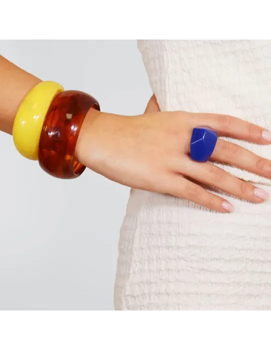 Anillo Anartxy Resin Coconut Azul