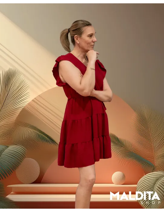 Vestido Corto Livie Burgundy