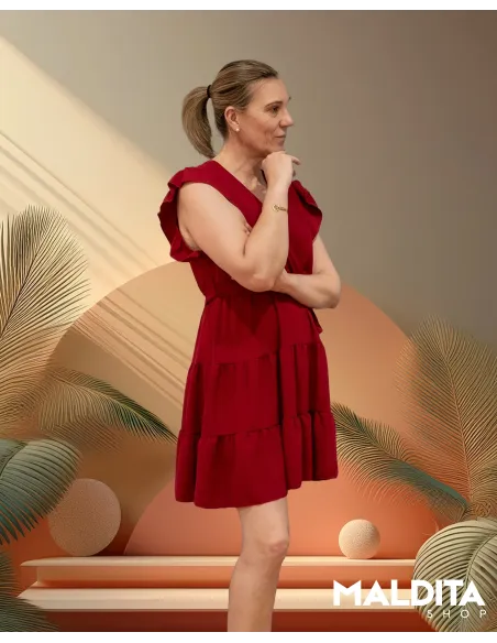 Vestido Corto Livie Burgundy