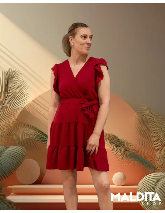 Vestido Corto Livie Burgundy