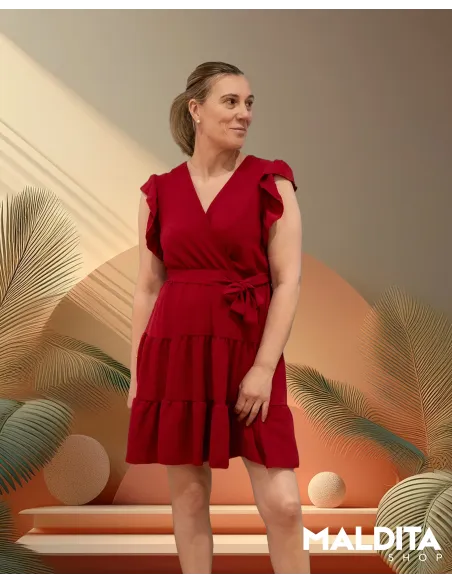 Vestido Corto Livie Burgundy