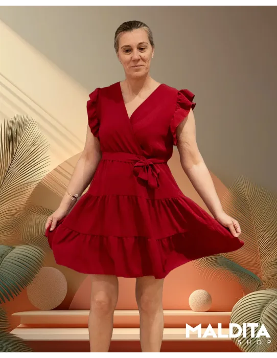Vestido Corto Livie Burgundy