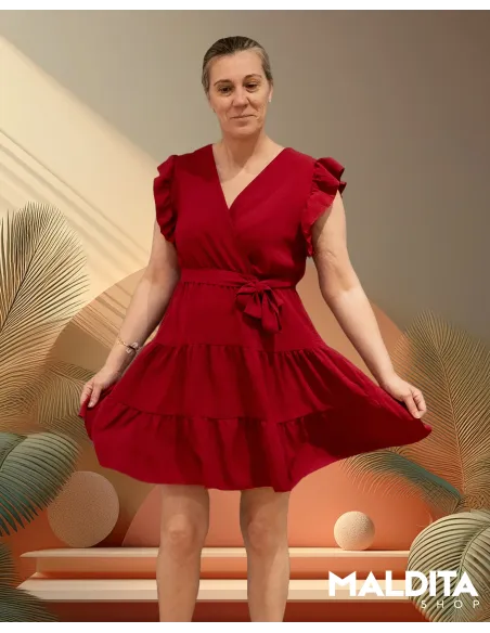 Vestido Corto Livie Burgundy